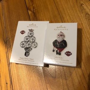 Harley Davidson Hallmark Christmas ornament bundle